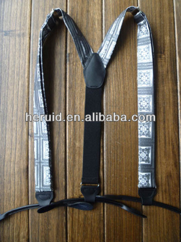 2014 new design necktie fabric work suspender for man