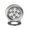 9W de acero inoxidable IP68 DC24V RGB LED bajo agua