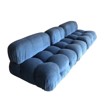 American Style Contemporary Modular Blue Tufted Sofa Sectionals