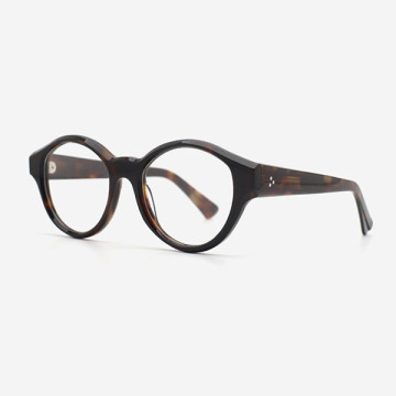 Round Bevel Acetate Unisex Optical Frames 23A3195