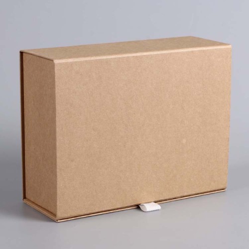 Recycled Brown Kraft Cardboard Magnetic Folding Gift Box