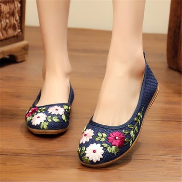 Flower Shoes Borduren vlag National Handmade