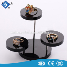 Black Acrylic Fashion Jewelry Display Rack / Ring Display Stand
