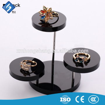 Black Acrylic Fashion Jewelry Display Rack / Ring Display Stand