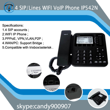 wifi ip phone 4 line voip sip phone call transfer 4 sip wifi low cost sip phone