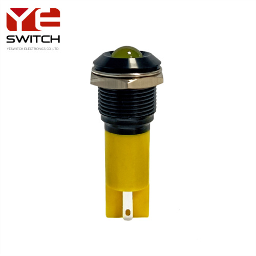 Yeswitch 16mm IP67 สัญญาณไฟแสดงตัวบ่งชี้สัญญาณ LED สีเหลือง