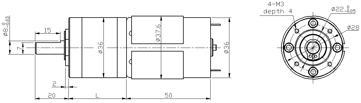 24v dc planetary gear motor