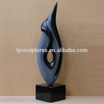 Beautiful polished europe small home decorative stone abstract black granite sculpture