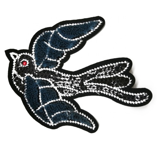 Patch de broderie oiseau brosse à dents personnalisé