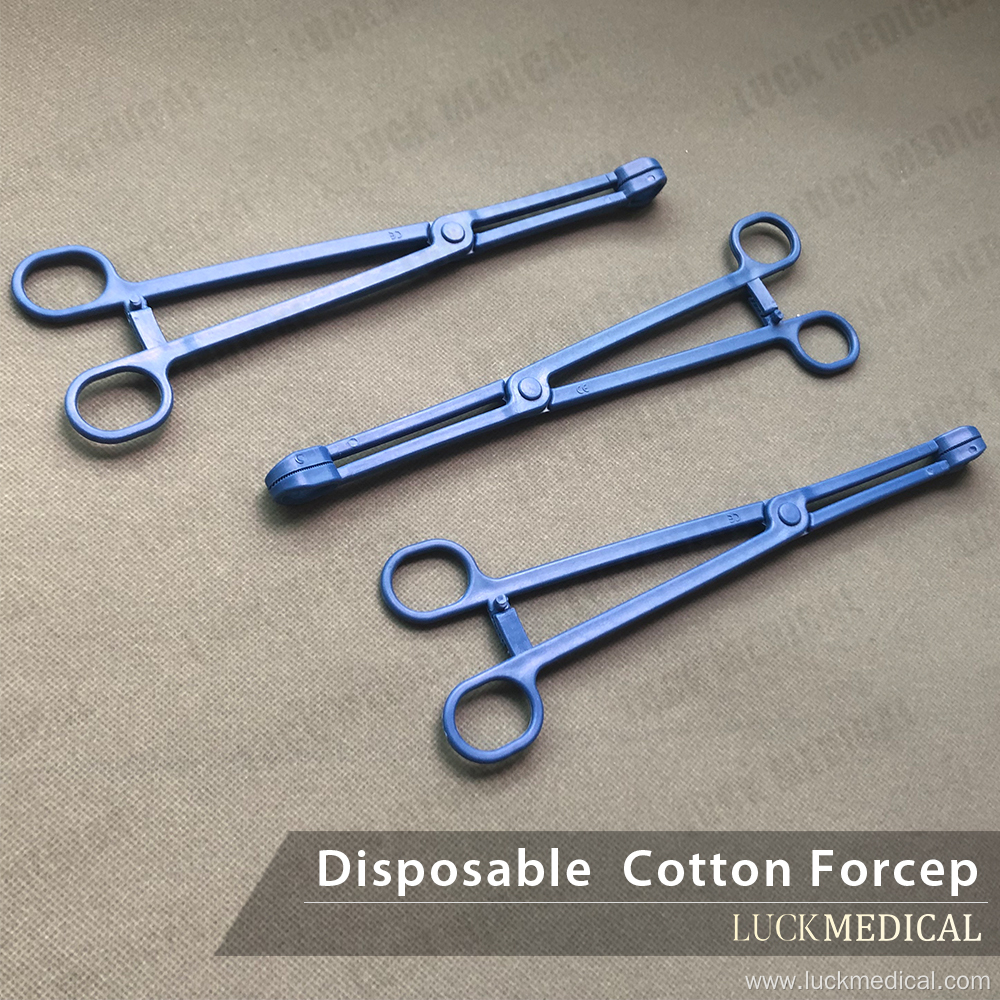 Disposable Plastic Cotton Forceps Tweezers Medical Pincers