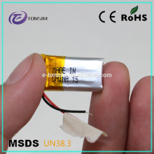 MP4 Small 3.7v li-polymer battery 401120 50mah battery