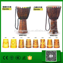 Rope Djembe With Sculptured Patten