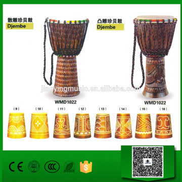 Rope Djembe With Sculptured Patten