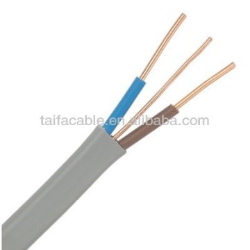 low voltage solid conductor Twin and Earth Cable flat cable