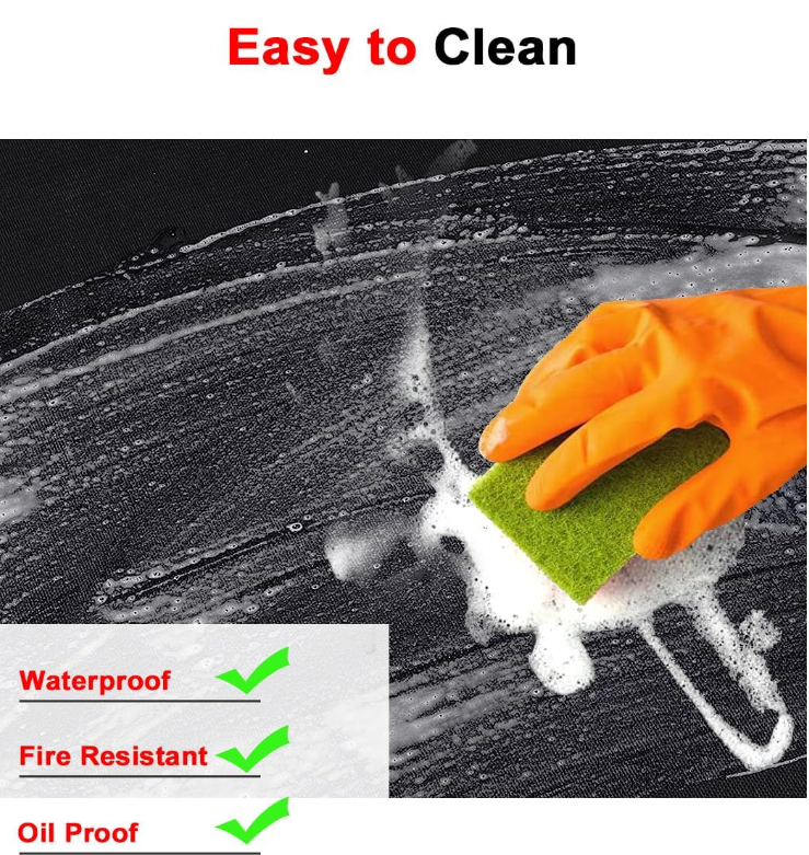 Under Grill Mat for Grill 38x65in Anti-Slip BBQ Mat Reusable Double-Sided Fireproof Grill Pad Fireplace Oil-Proof Waterproof Mat