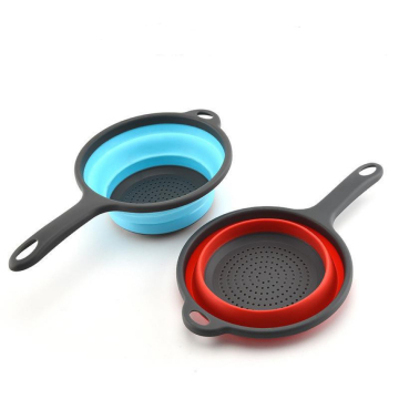Silicone Collapsible Colander Strainer with Handle