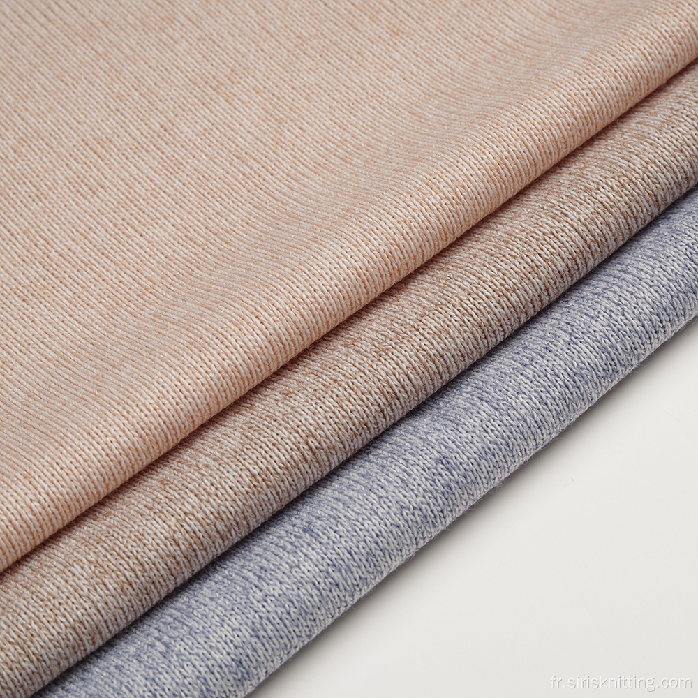 Hacci Knit Fabric Melange Yarn Polyester Rayon Fabric