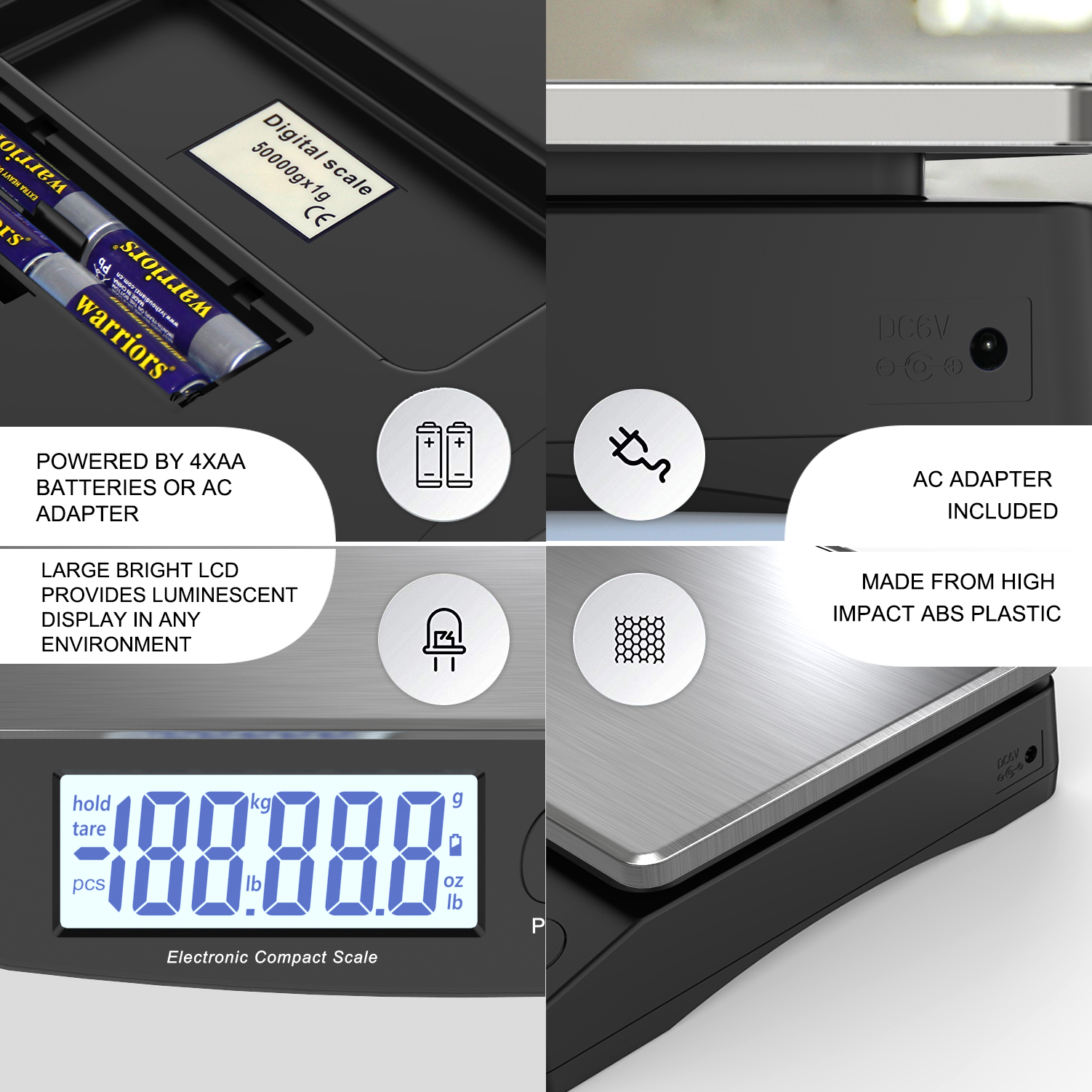 SF-803 30KG Digital Postal Scales LCD Screen Display Plastic Office Shipping Scales