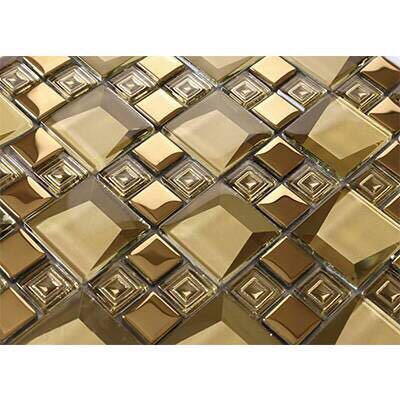 Golden mirror mosaik warna