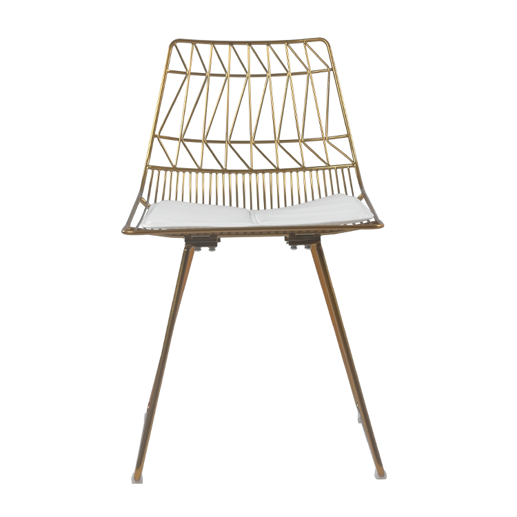 Free Sample Lounge Gold Metal Fabric Mesh Outdoor Egg Platner Arm Silver Blue Back Ded Room Wire Chair With Wire Base