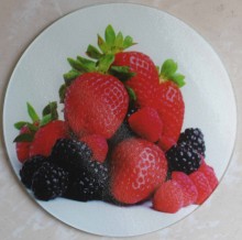 Round Glass Chopping Board, Cutting Board (003)