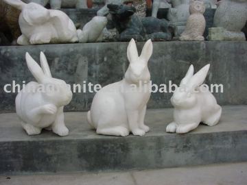 stone rabbit sculpture