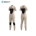 Seaskin Short Sleeve Rear Zip Women's Springsuit Wetsuit