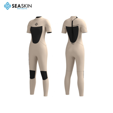 Seaskin Short Short Rear Zip Women&#39;s Springsuit Wetsuit