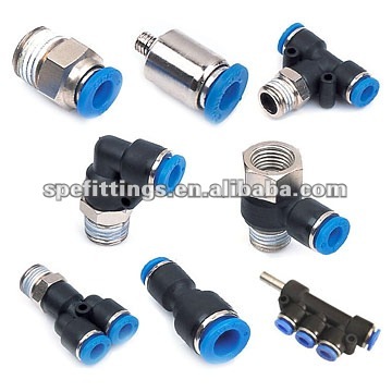 Pneumatic Fittings Push-In Fittings (Inch Tube with NPT Threads)