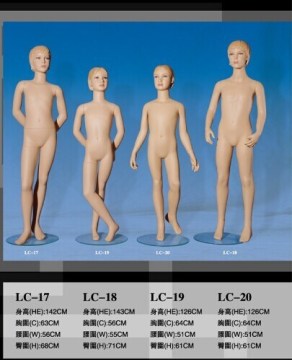 standing style adjustable kids mannequins