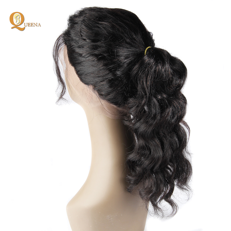 Remy Human hair 360 full lace wigs body wave best short wig natural color