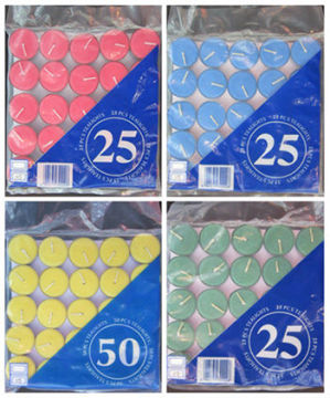 swimming unscented tea light candles bright colored tea light candle 50pcs
