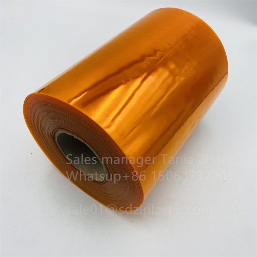 Folha de filme de embalagem farmacêutica de PVC personalizável laranja personalizável