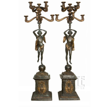Handmade Best Quality large famous art deco bronze lady sculpture lamps