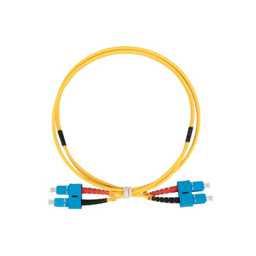 SC/UPC-SC/UPC 1.5m G652D duplex yellow fiber optic patch cord