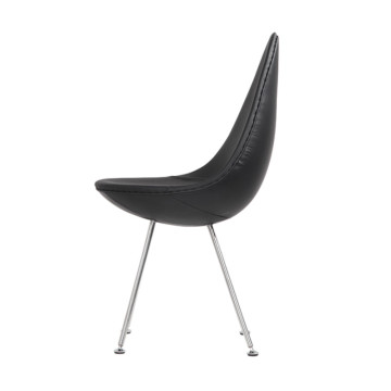 Arne Jacobsen Drop ādas pusdienu krēsls