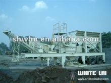 Mobile jaw crushing plant