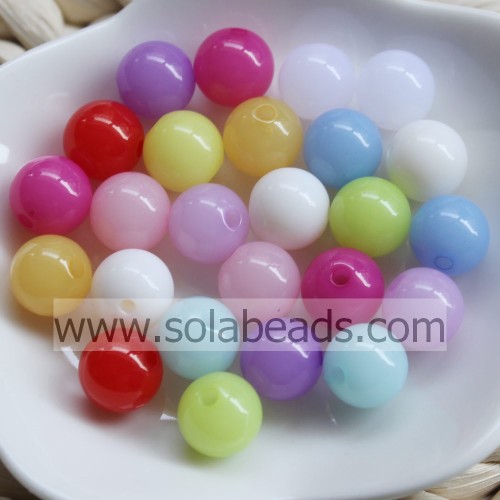 Winter 8mm Plastic Ball Smooth Imitation Swarovski Beads