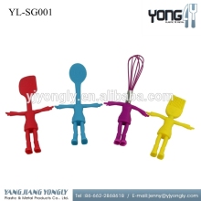 Funny 4 pcs Minifigure Silicone Kid's Baking Tools Including Spoon/Spatula/Egg whisker/Brush