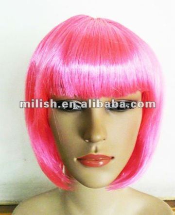 Pink short wig/Pink bob wig/Hot Pink Wig MPW-0900