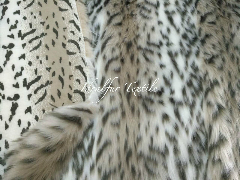 Leopard Shag Fake Fur with Jacquard