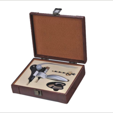 leather box wine set accessories wine tools corkscrew