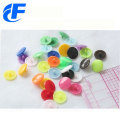 Colorful four parts plastic snap button for bags