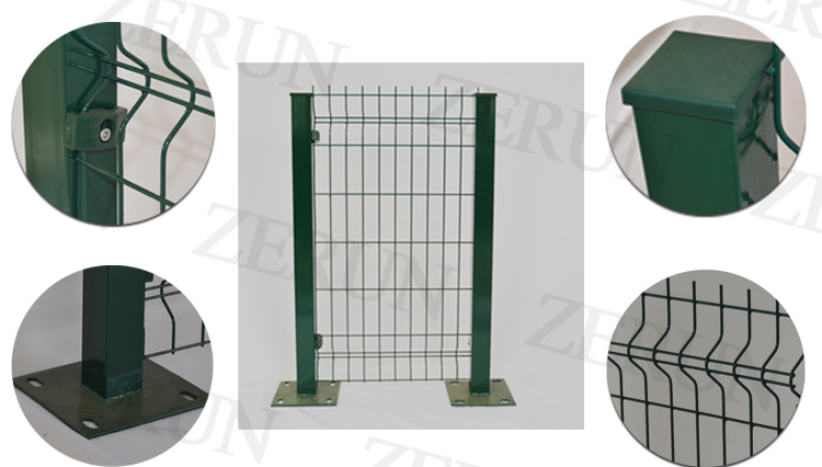 4mm PVC powder coated garden curved welded iron wire mesh fence