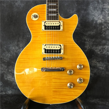 Top quality high quality new product listing slash guitar flame maple top yellow guitar body electric guitar