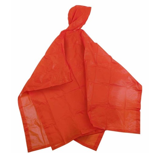 Unisex PEVA Emergency Rain Poncho Cover för barn