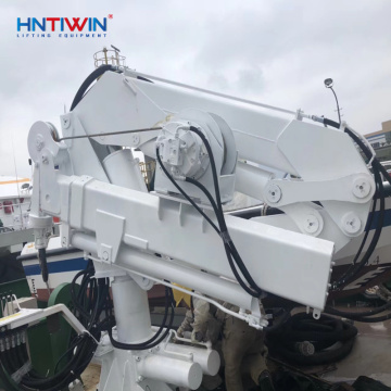 High Quality Hydraulic Knuckle Boom Small Crane Barge Ship Crane 80KN