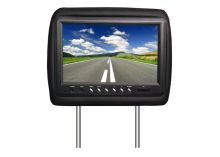 Tft Lcd Car Headrest Monitors Black Dual Ir Multi - Language