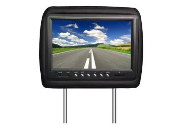 Tft Lcd Car Headrest Monitors Black Dual Ir Multi - Language