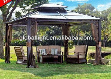 HARDTOP GAZEBO WITH MOSQUITO NETTING